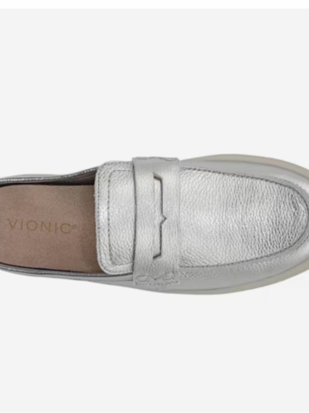 Vionic Silver Metallic Slip-On Mule - Picture 6 of 10